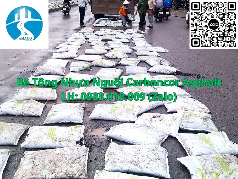 bê tông nhựa nguội đóng bao carboncor asphalt
