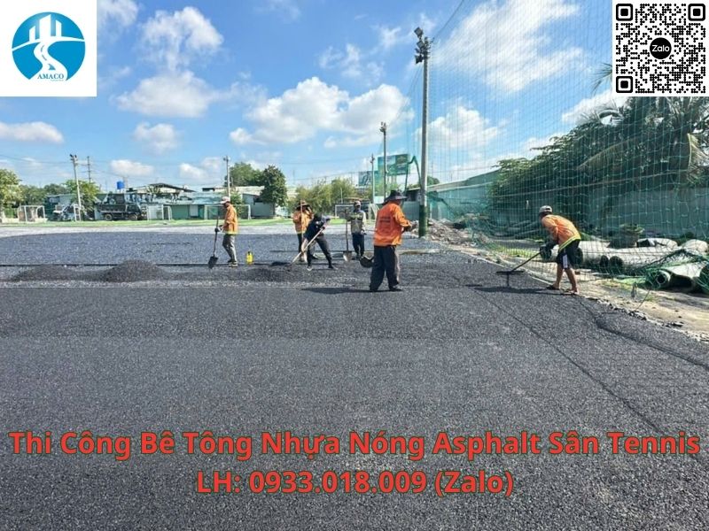  thi công thảm nhựa asphalt sân tennis tphcm