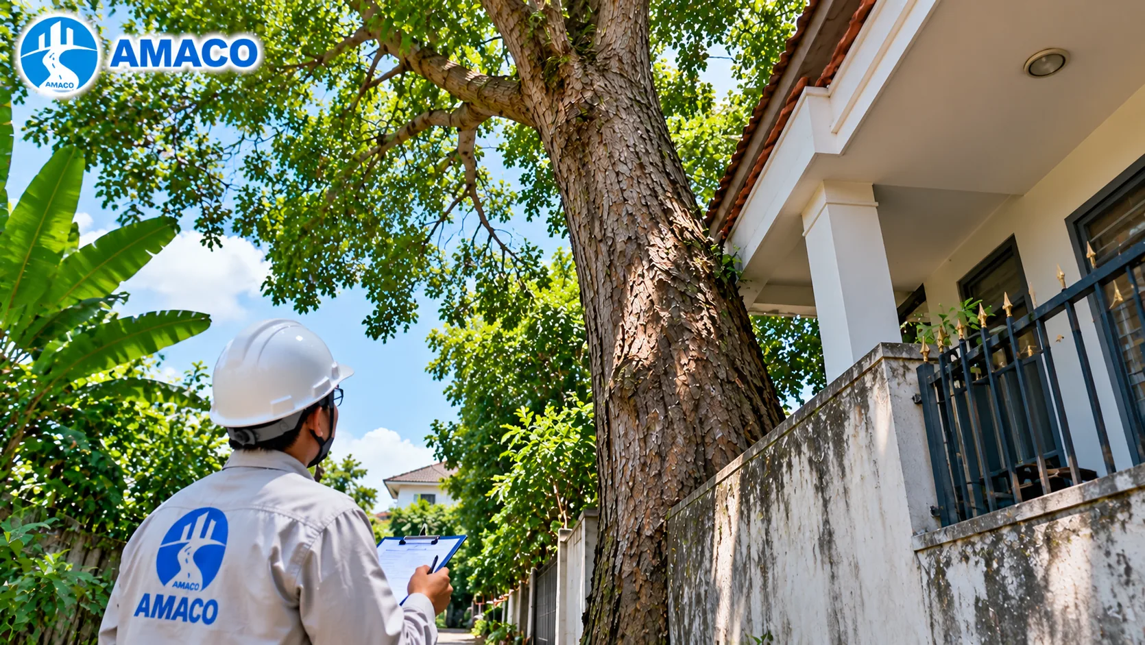 Kiểm tra cây gỗ lớn gần nhà ở và công trình phụ trước khi đốn hạ
